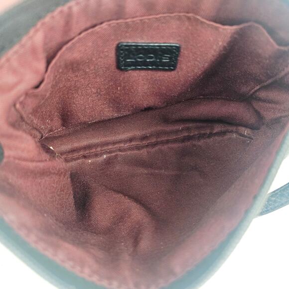 Lodis Black Pebbled Leather Clutch Small Bag Purse Italian Designer Minimalist - Picture 7 of 13